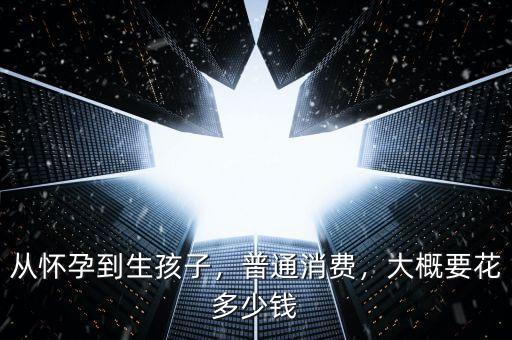 從懷孕到生孩子，普通消費，大概要花多少錢