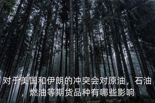 對于美國和伊朗的沖突會對原油，石油，燃油等期貨品種有哪些影響
