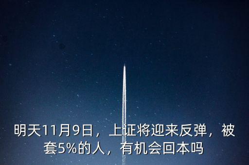明天11月9日，上證將迎來反彈，被套5%的人，有機會回本嗎