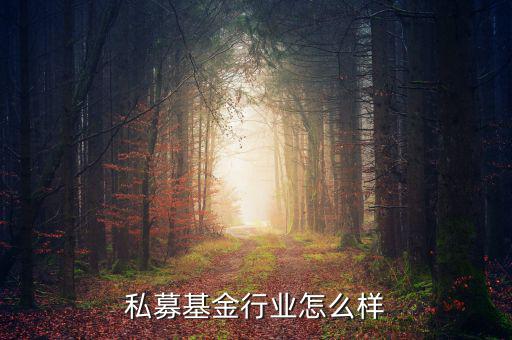 私募基金行業怎么樣