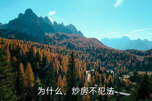 為什么，炒房不犯法