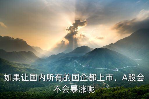 國企怎么上市,如果讓國內所有的國企都上市