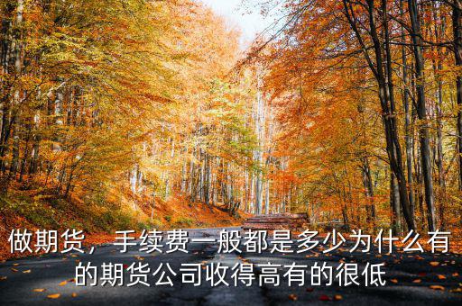 做期貨，手續費一般都是多少為什么有的期貨公司收得高有的很低