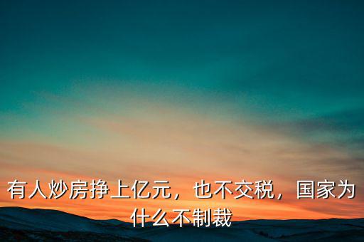 國家為什么不打擊炒房,為什么發達國家都不炒房