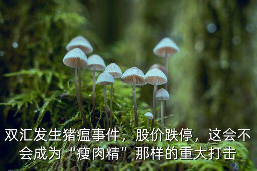 雙匯瘦肉精事件罰款多少錢,雙匯發生豬瘟事件