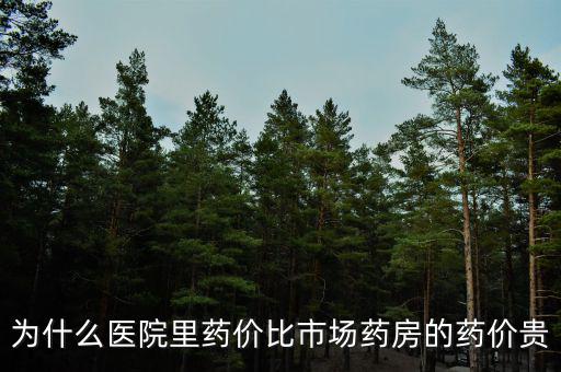 為什么醫院里藥價比市場藥房的藥價貴