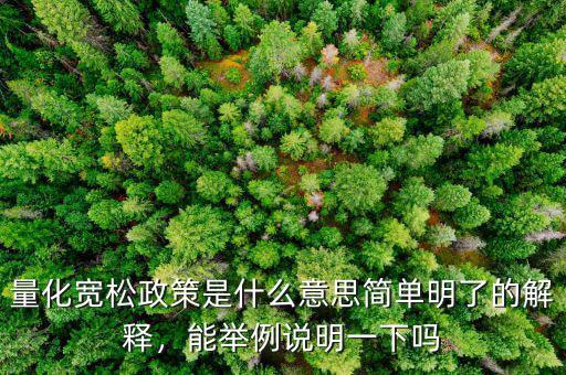 qe規模是什么意思,量化寬松政策是什么意思