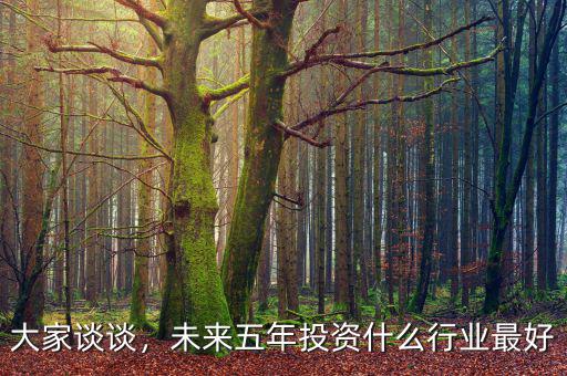 投資什么產業最好,未來五年投資什么行業最好