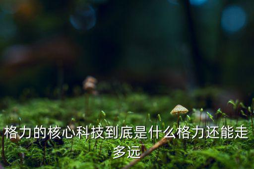 格力是什么行業,格力的核心科技到底是什么
