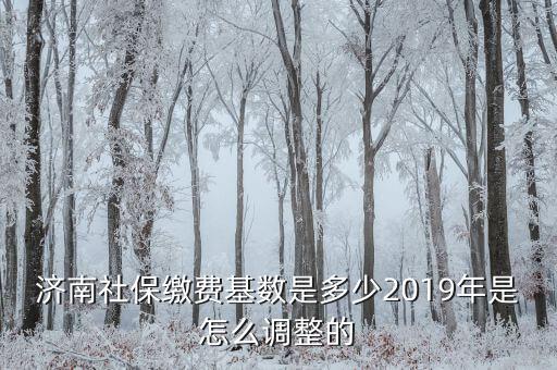 濟南社保基數怎么算,2019年是怎么調整的