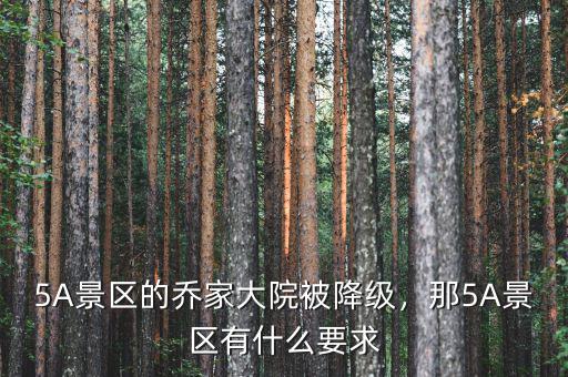5A景區的喬家大院被降級，那5A景區有什么要求