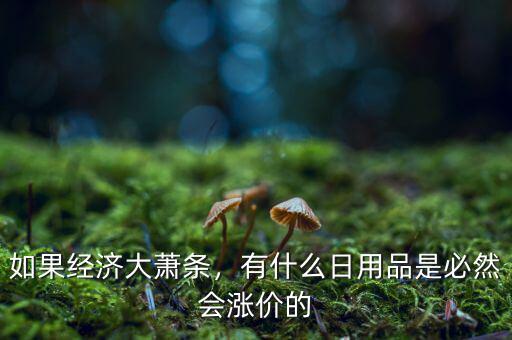 如果經濟大蕭條，有什么日用品是必然會漲價的