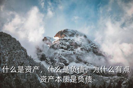 什么是資產(chǎn)，什么是負債，為什么有點資產(chǎn)本質(zhì)是負債