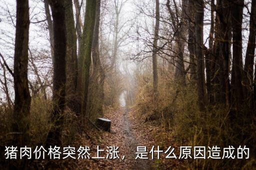 豬肉價格突然上漲，是什么原因造成的