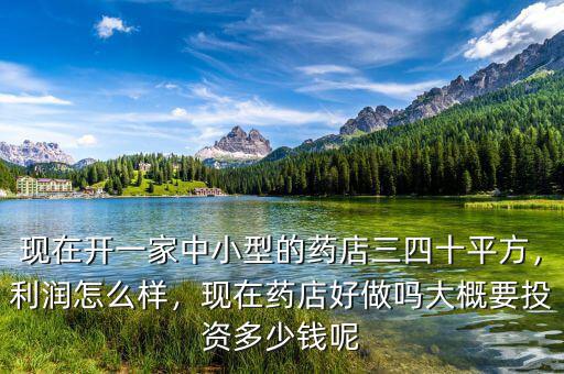 現在開一家中小型的藥店三四十平方，利潤怎么樣，現在藥店好做嗎大概要投資多少錢呢