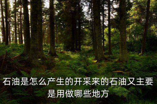 石油是怎么產生的開采來的石油又主要是用做哪些地方