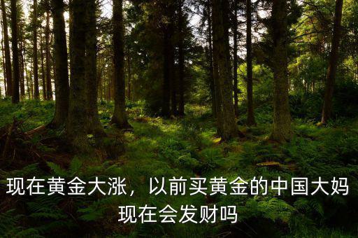 現在黃金大漲，以前買黃金的中國大媽現在會發財嗎