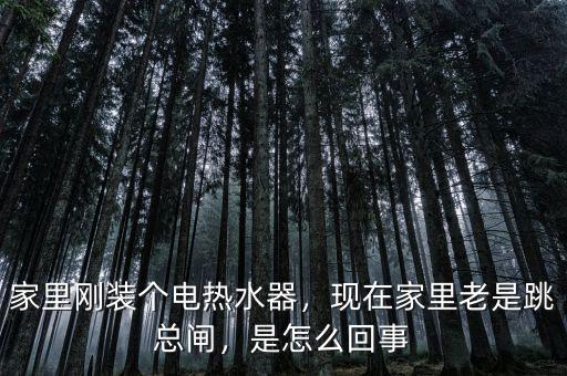 家里剛裝個電熱水器，現在家里老是跳總閘，是怎么回事