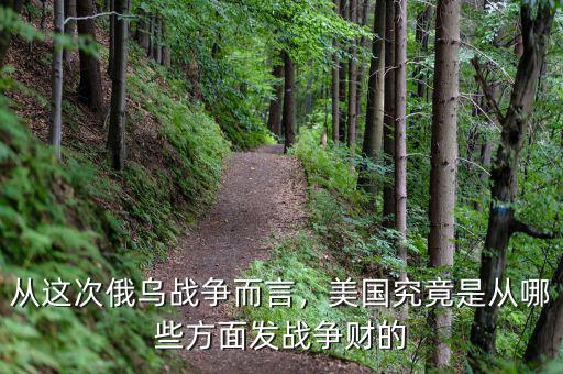 從這次俄烏戰爭而言，美國究竟是從哪些方面發戰爭財的