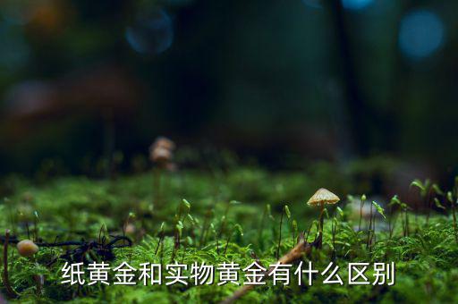 紙黃金和實物黃金有什么區別