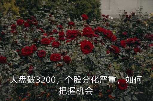 大盤破3200，個股分化嚴重，如何把握機會