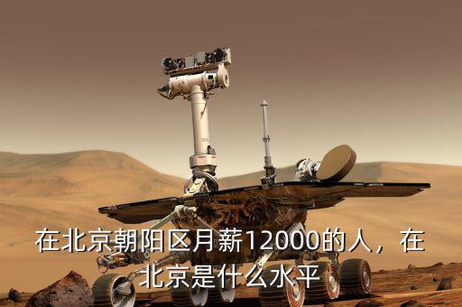 在北京朝陽區月薪12000的人，在北京是什么水平