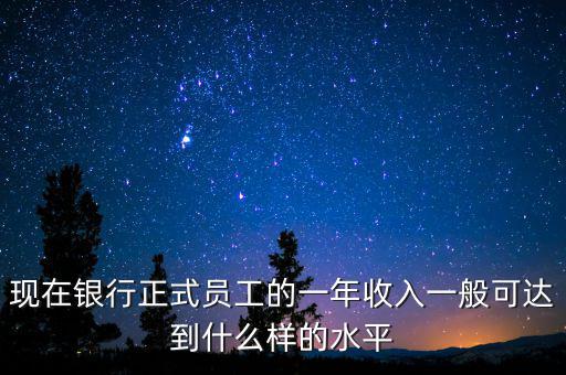 現在銀行正式員工的一年收入一般可達到什么樣的水平