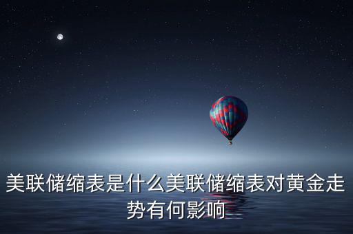 美聯儲縮表是什么美聯儲縮表對黃金走勢有何影響