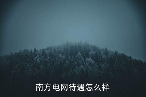 中國天楹待遇怎么樣,南方電網待遇怎么樣
