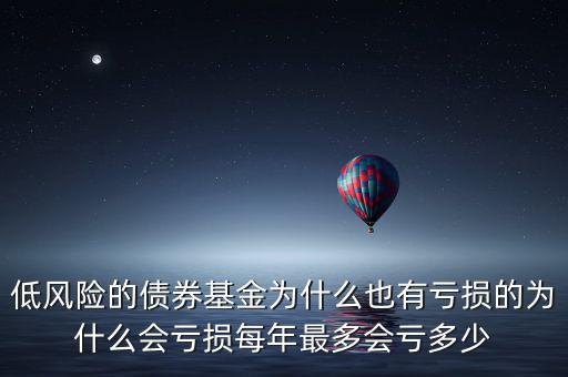 低風險的債券基金為什么也有虧損的為什么會虧損每年最多會虧多少