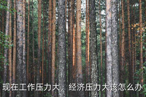 現在工作壓力大，經濟壓力大該怎么辦