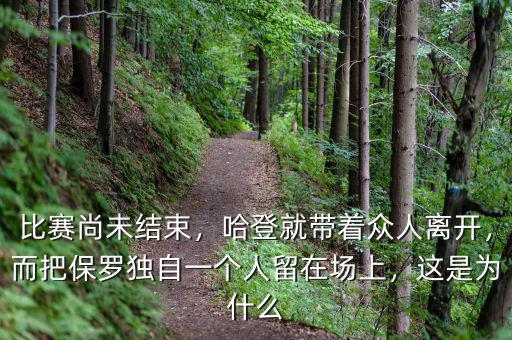比賽尚未結束，哈登就帶著眾人離開，而把保羅獨自一個人留在場上，這是為什么