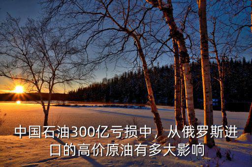 中國石油300億虧損中，從俄羅斯進口的高價原油有多大影響