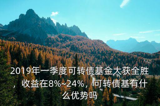 2019年一季度可轉債基金大獲全勝，收益在8%~24%，可轉債基有什么優勢嗎