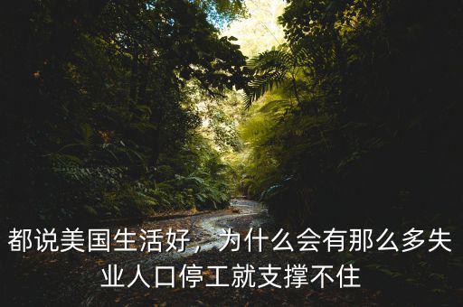 美國失業人口有多少,有多少人失業了
