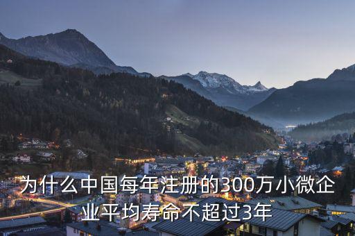 為什么中國每年注冊的300萬小微企業平均壽命不超過3年