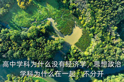 思想政治為什么是,高中學科為什么沒有經濟學