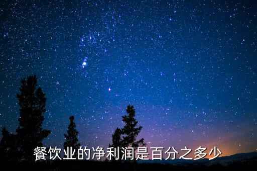 中餐毛利率是多少,餐飲行業的毛利率是多少