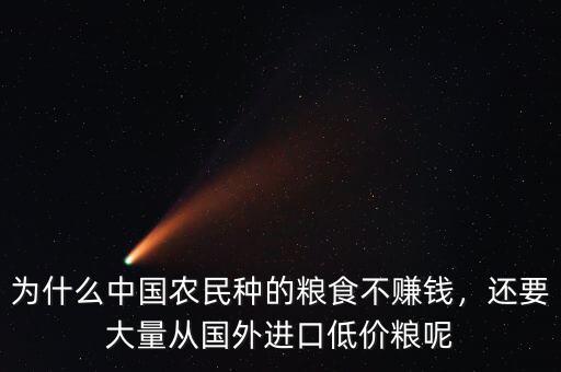 國內糧食充裕為什么還要進口,還要大量從國外進口低價糧呢
