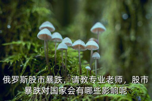 俄羅斯股市暴跌，請教專業(yè)老師，股市暴跌對國家會有哪些影響呢