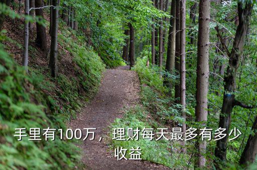 手里有100萬，理財每天最多有多少收益