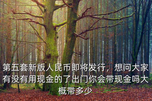 第五套新版人民幣即將發行，想問大家有沒有用現金的了出門你會帶現金嗎大概帶多少