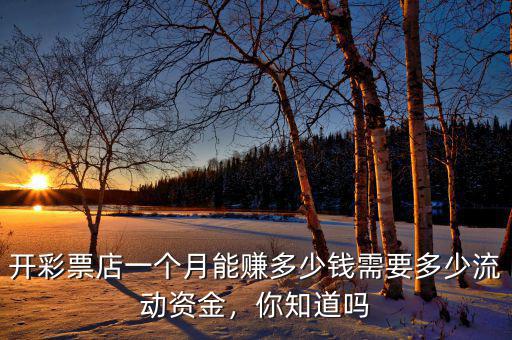 福彩業績每月能銷售多少,賣彩票一般每月能掙多少錢