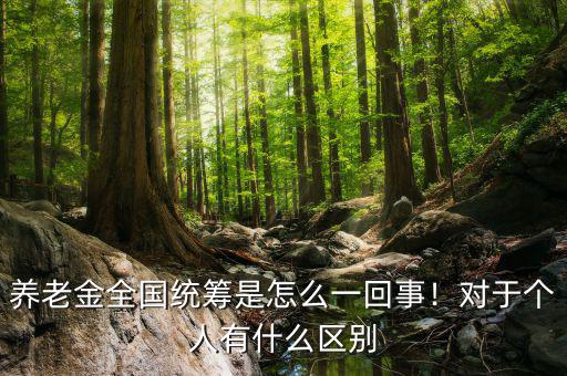 什么是國家統籌,養老金全國統籌是怎么一回事