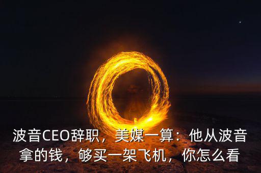 波音CEO辭職，美媒一算：他從波音拿的錢，夠買一架飛機，你怎么看