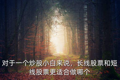 對(duì)于一個(gè)炒股小白來(lái)說(shuō)，長(zhǎng)線(xiàn)股票和短線(xiàn)股票更適合做哪個(gè)