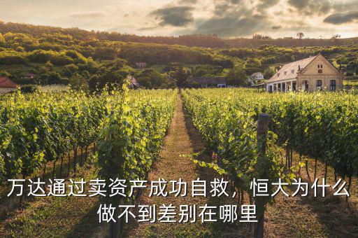 萬達通過賣資產成功自救，恒大為什么做不到差別在哪里