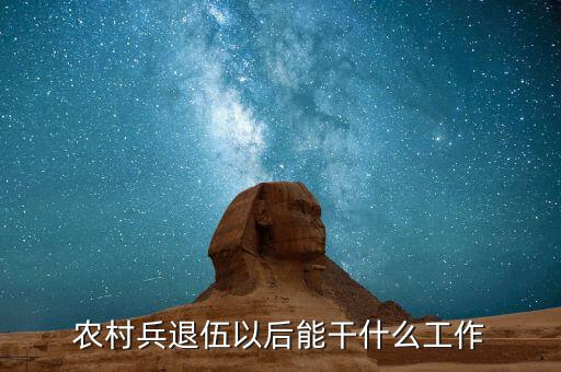 農村兵退伍以后能干什么工作