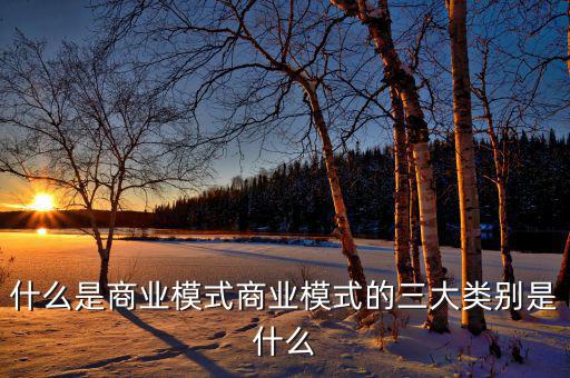 什么是商業體系,商業模式的三大類別是什么