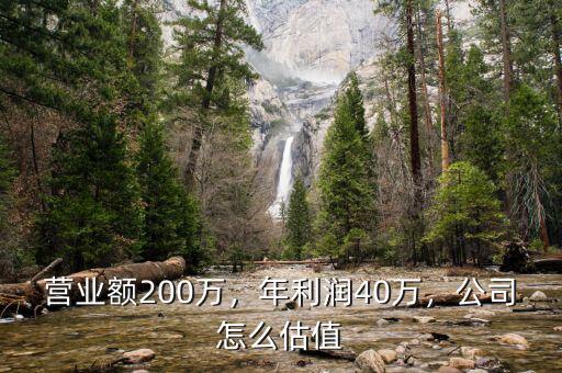 營業額200萬，年利潤40萬，公司怎么估值